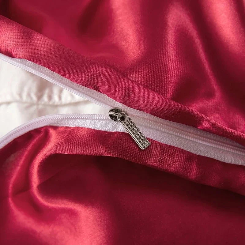 100% Pure Silk Bedding Sets High End Quilt Bed Cover Set Duvet Cover Bedsheet Pillowcases 4pcs Natural Luxury Bedcloth Sets