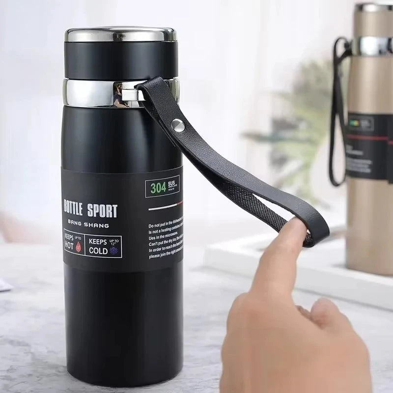 1L Thermal Water Bottle Vacuum Flasks Stainless Steel Thermos Bottle Keep Cold and Hot Water Bottle Thermos for Water Tea Coffee