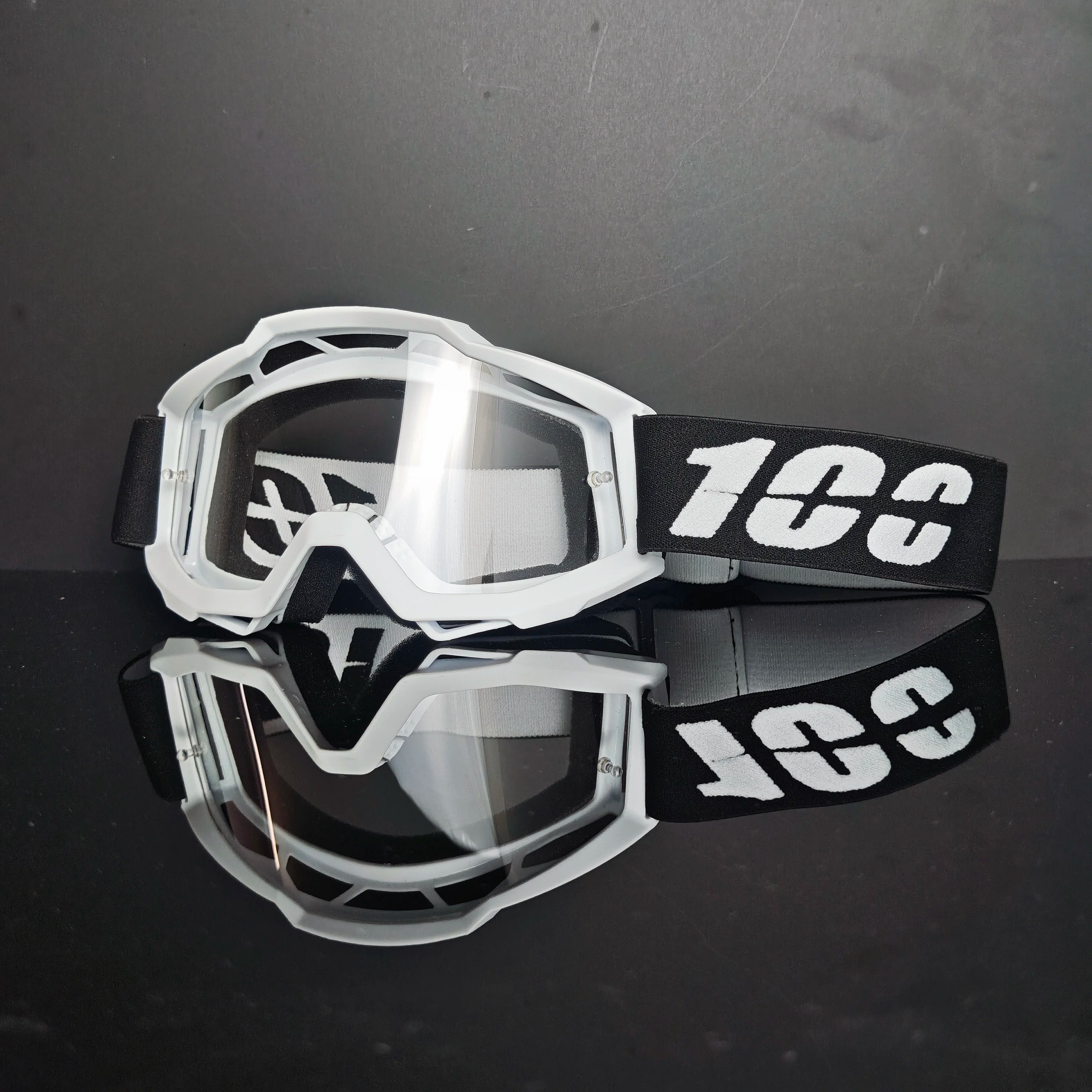 100 Motorcycle Goggles Dustproof Racing Glasses Windproof for Men & Women Motocross Cycling Skiing Outdoor Off-Road Bike Goggle