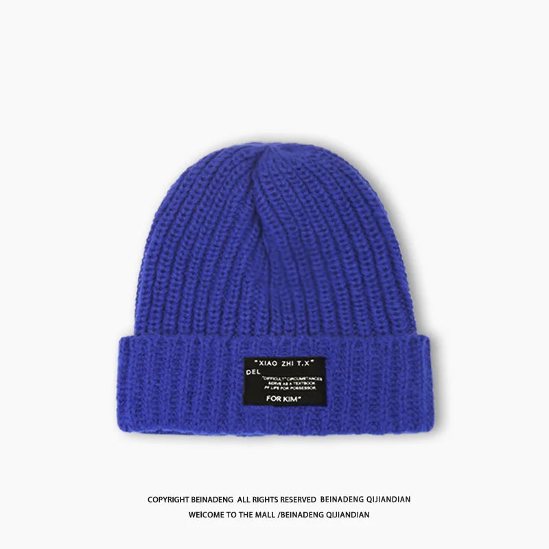 2023 Fashionable Men's Autumn And Winter Knitted Hats Large Size Warm Cold Beanie Hat Loose Big Head Ware Knitting Hat For Men