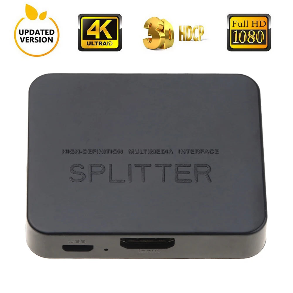 1 in 4 Out HDMI-Compatible Splitter HD 4K Video Switcher HDMI Cable Adapter 1x4 Hub For PS4 Laptop Monitor TV Box Projector